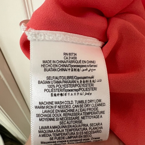 BCBG High Low Nicoleta Wrap Top in Pink Coral. Size S. NWT. - Picture 9 of 9